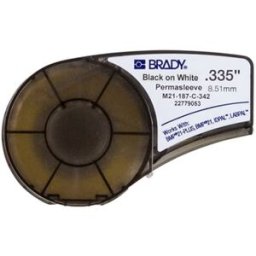 Brady M21-187-C-342 cinta termorretráctil negro sobre blanco 8,51 mm x 2,10 m