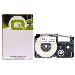 Q-Nomic Casio XR-24WE cinta negra sobre blanca de 24 mm