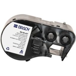 Brady M4-90-427 etiquetas de vinilo laminado negro sobre blanco/transparente 38,1 mm x 12,7 mm x 19,05 mmq