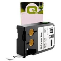 Q-Nomic 1868752 XTL cinta vinilo negro sobre blanco 19mm
