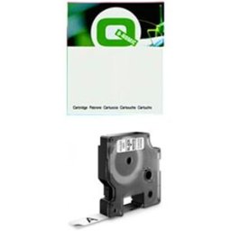 Q-Nomic 2093097 cinta negra sobre blanco 12 mm 10 cintas