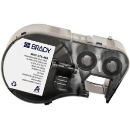 Brady M4C-375-498 etiquetas de tela vinílica negro sobre blanco 9,53 mm x 6,1 m