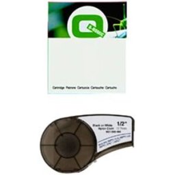 Q-Nomic M21-500-499 Cinta Tela de nailón Negro sobre blanco 12,7 mm x 4,88M