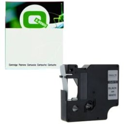 Q-Nomic 45013 (S0720530) cinta plástica negro sobre blanco 12mm