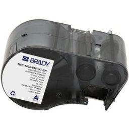 Brady M5C-1500-595-WT-BK cinta de vinilo negro sobre blanco 38,1 mm x 7,62 m