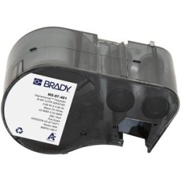 Brady M5-97-481 etiquetas de poliéster negro sobre blanco 22,86 mm x 22,86 mm