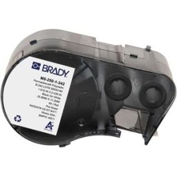 Brady M5-250-1-342 cinta de tubo termocontraíble negro sobre blanco 11,15 mm x 25,78 mm
