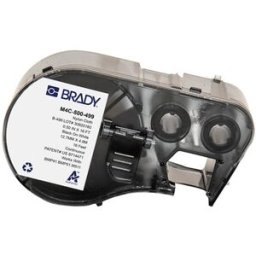 Brady M4C-500-499 etiquetas continuas de tejido de nailon negro sobre blanco 12,70 mm x 4,88 m