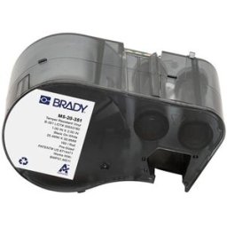 Brady M5-20-351 etiquetas de vinilo negro sobre blanco 25,4 mm x 50,8 mm