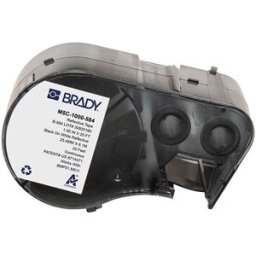 Brady M5C-1000-584 etiquetas reflectantes negro sobre blanco 25,40 mm x 6,10 m
