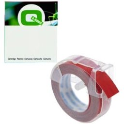 Q-Nomic S0898150 cinta 3D blanco sobre rojo 9mm
