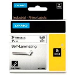 Dymo 1734821 (S0773860) cinta autolaminada negro sobre blanco 24mm