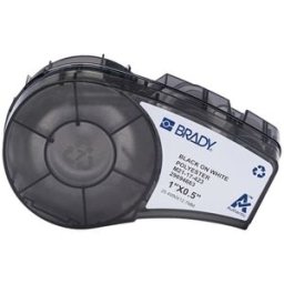 Brady M21-17-423 cinta poliéster negro sobre blanco 25,40 mm x 12,70 mm