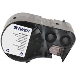 Brady M5-156-492 Freezerbondz etiquetas de poliéster negro sobre blanco 22,86 x 25,4 mm