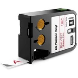 Dymo XTL 1868757 cinta vinilo rojo sobre blanco 19mm