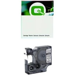 Q-Nomic 16959 (S0718060) cinta poliéster permanente negro sobre blanco 12mm