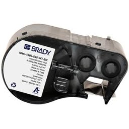 Brady M4C-1000-595-WT-BK cinta de vinilo negro sobre blanco 25,4 mm x 7,62 m