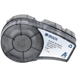 Brady M21-500-403 cinta de papel hidrosoluble negro sobre blanco 12,70 mm