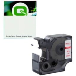 Q-Nomic 53715 (S0720950) cinta poliéster rojo sobre blanco 24mm