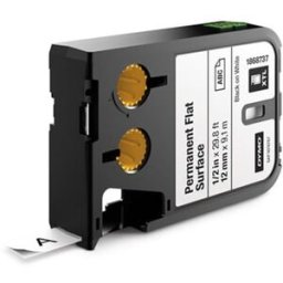 Dymo XTL 1868737 cinta poliéster negro sobre blanco 12mm