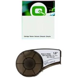 Q-Nomic M21-1500-427 Cinta Vinilo laminado Negro sobre blanco 38,1mm x 4,30M