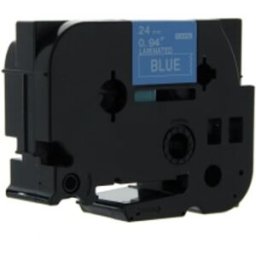 Q-Nomic TZe-555 cinta 24mm texto blanco sobre azul (8M)