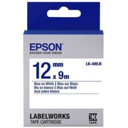 Epson LK-4WLN Cinta azul sobre blanco 12mm (C53S654022)