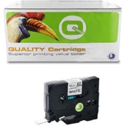 Q-Nomic TZe-231S2 cinta negra sobre blanco 12 mm