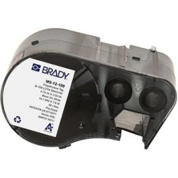 Brady M5-12-109 etiquetas de polietileno negro sobre blanco 76,20 mm x 19,05 mm