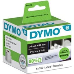 Dymo 1983172 etiqueta de direcciones negro sobre blanco 36x89mm