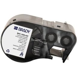 Brady M4C-1000-422 etiquetas de poliéster permanente negro sobre blanco 25,4 mm x 7,62 m