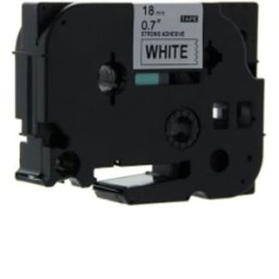 Q-Nomic TZe-S241 cinta súper adhesiva 18mm texto negro sobre blanco (8M)