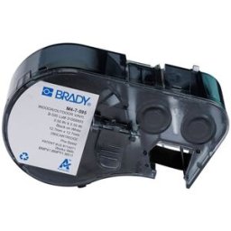 Brady M4-7-595 etiquetas de vinilo negro sobre blanco 12,70 mm x 12,70 mm