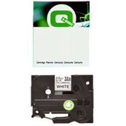 Q-Nomic TZe-N201 cinta no laminada negro sobre blanco 3,5 mm