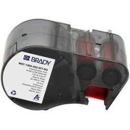Brady M5C-1500-595-WT-RD cinta de vinilo rojo sobre blanco 38,1 mm x 7,62 m