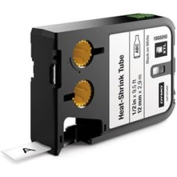 Dymo XTL 1868810 cinta termoretráctil negro sobre blanco 12mm