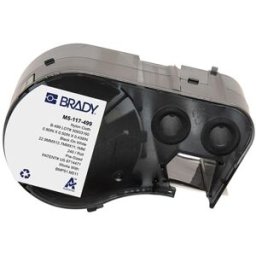 Brady M5-117-499 etiquetas de tejido de nylon negro sobre blanco 12,7 mm x 25,4 mm