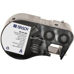 Brady M4-49-498 etiquetas de tejido de vinilo reposicionable negro sobre blanco 25,4 mm x 25,4 mm