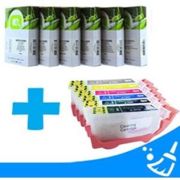Q-Nomic Pack PGI-520 y CLI-521 Cartuchos (6 colores) + Limpiadores