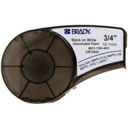 Brady M21-750-403 cinta de papel negro sobre blanco 19,1 mm x 6,40 m
