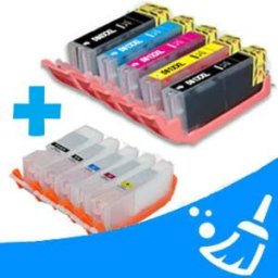 Q-Nomic Pack PGI-580XXL y CLI-581XXL Cartuchos (5 colores) y Limpiadores