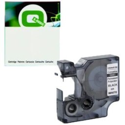 Q-Nomic 18483 (S0718210) IND RHINO poliéster negro sobre blanco 12mm
