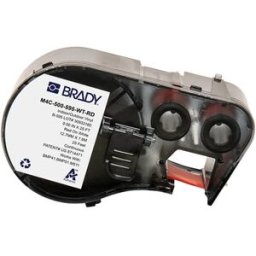 Brady M4C-500-595-WT-RD cinta de vinilo rojo sobre blanco 12,7 mm x 7,62 m