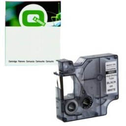 Q-Nomic 18051 (S0718260) termoretráctil negro sobre blanco 6mm