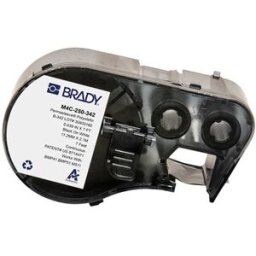 Brady M4C-250-342 cinta de tubo termocontraíble negro sobre blanco 11,15 mm x 2,13 m