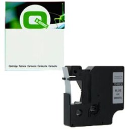 Q-Nomic 45014 (S0720540) cinta plástica azul sobre blanco 12mm