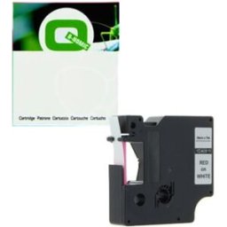 Q-Nomic 40915 (S0720700) cinta plástica rojo sobre blanco 9mm