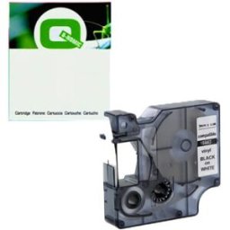 Q-Nomic 18443 (S0718580) IND Rhino cinta vinilo negro sobre blanco 9mm