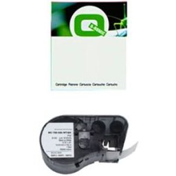 Q-Nomic MC-750-595-WT-BK Cinta Vinilo Negro sobre blanco 19,05mm x 7,62M