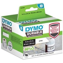 Dymo 1933085 etiqueta de código de barras negro sobre blanco 19x64mm
